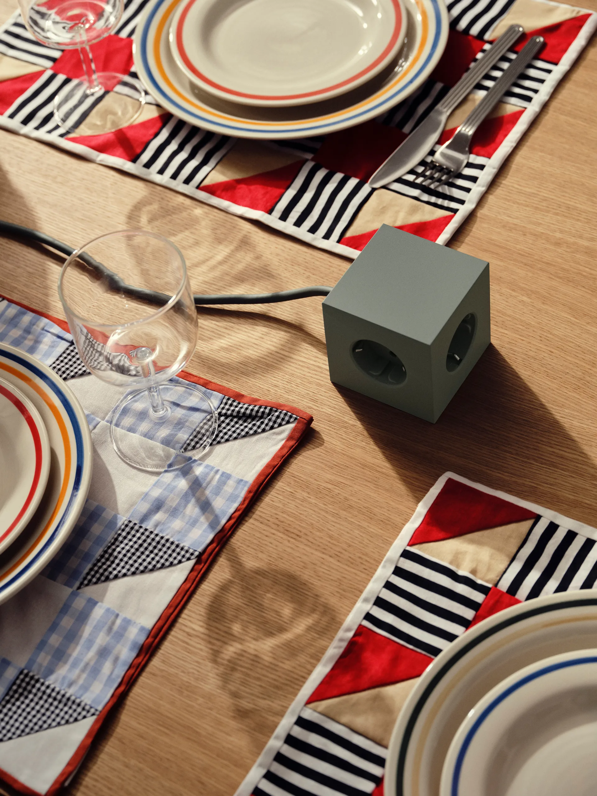 Square 1 power strip USB-C 30W 3 m, Oak Green Avolt