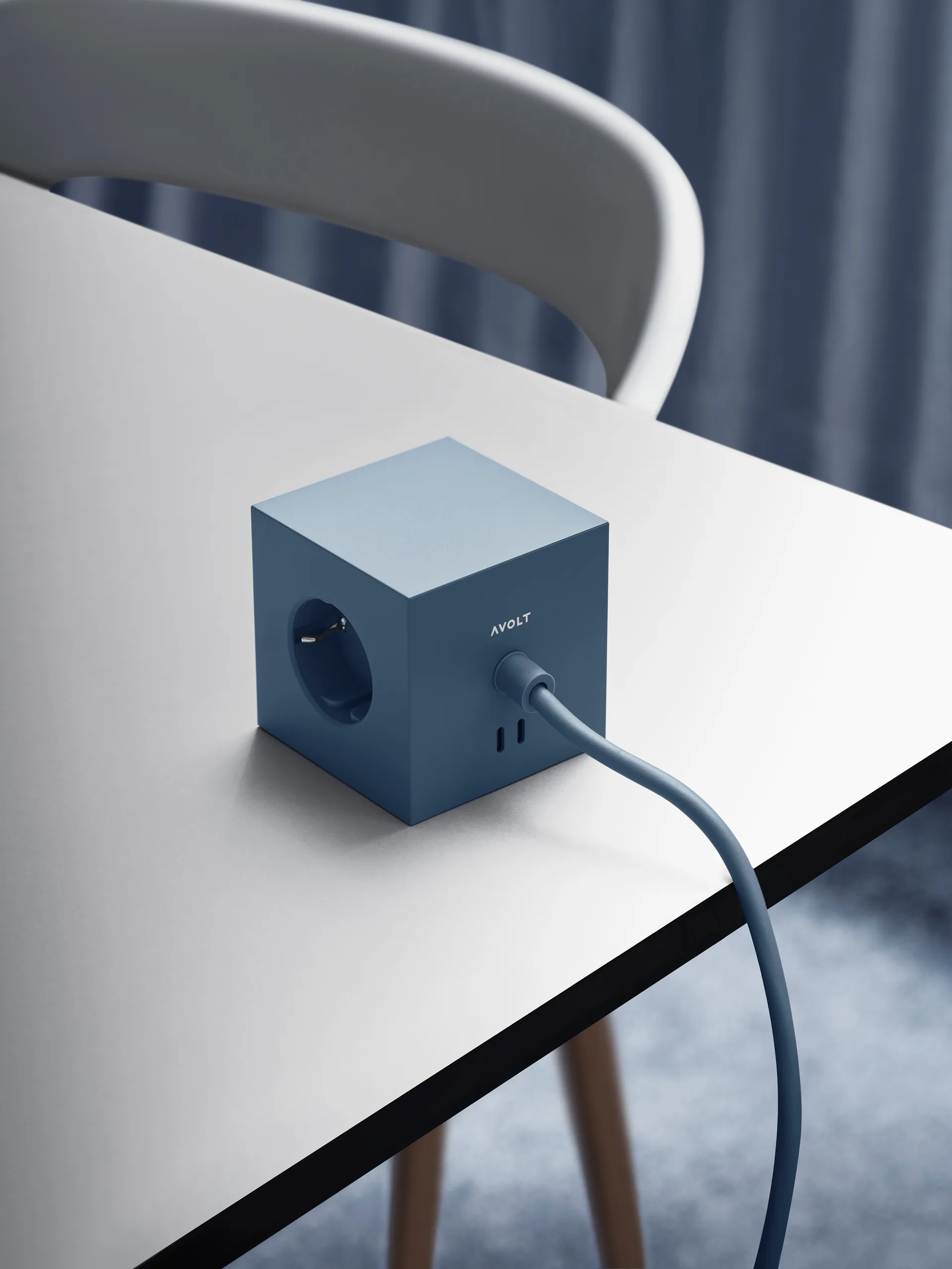 Square 1 power strip USB-C 30W 3 m, Shark Blue Avolt