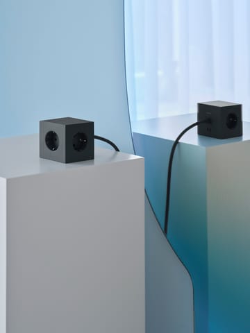 Square 1 power strip USB-C 30W 3 m - Stockholm Black - Avolt