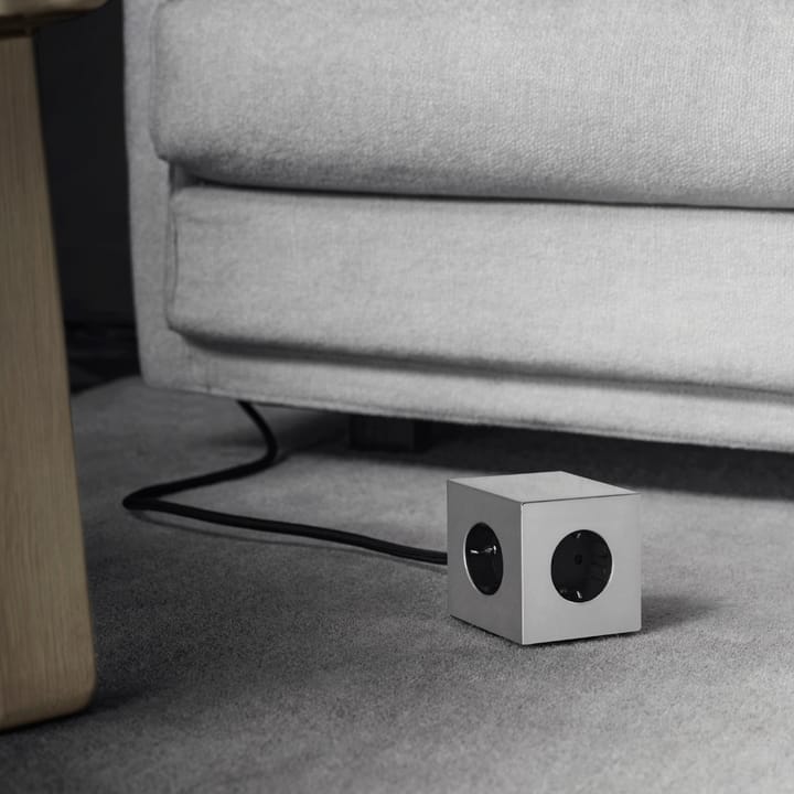 Square 1 socket, Aluminium Avolt