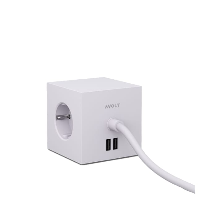 Square 1 socket - Gotland grey - Avolt