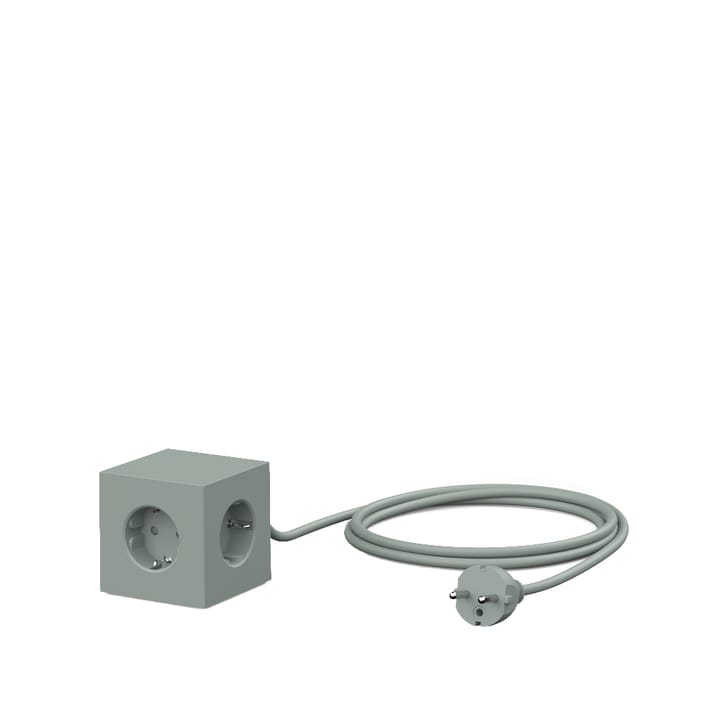 Square 1 socket, Oak green Avolt