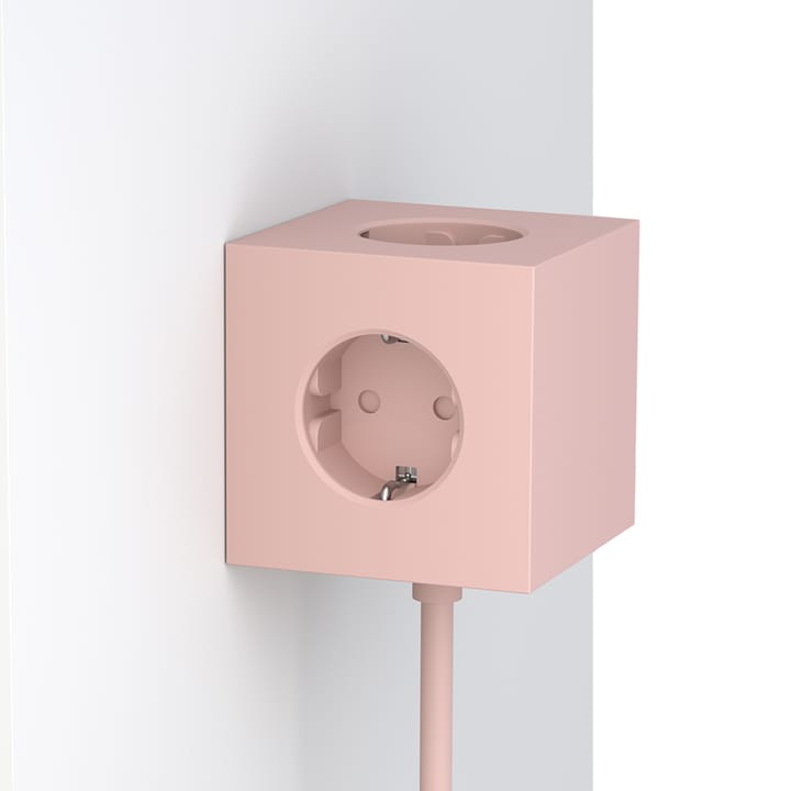 Square 1 socket, Old pink Avolt