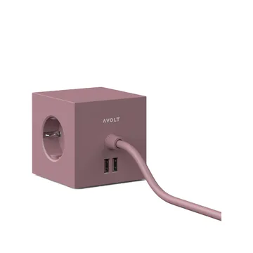 Square 1 socket - Rusty red - Avolt