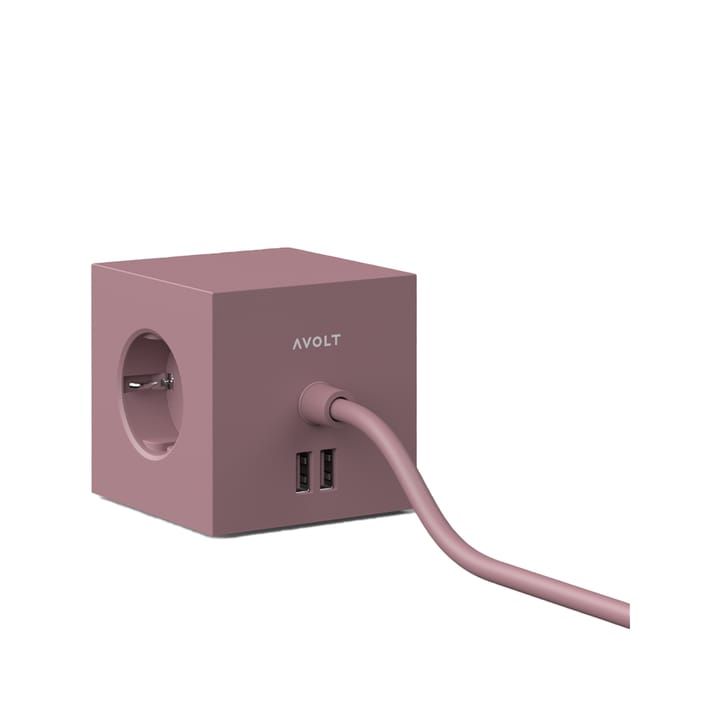 Square 1 socket - Rusty red - Avolt