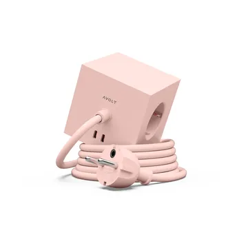 Square 1 socket USB-C 30W 1.8 m - New Pink - Avolt