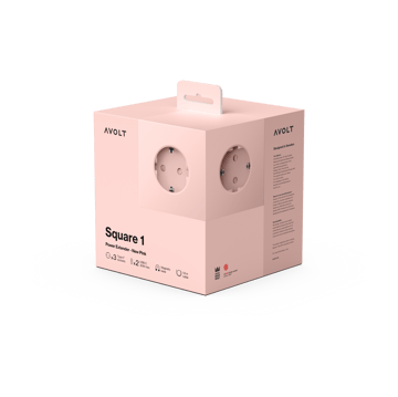Square 1 socket USB-C 30W 1.8 m - New Pink - Avolt