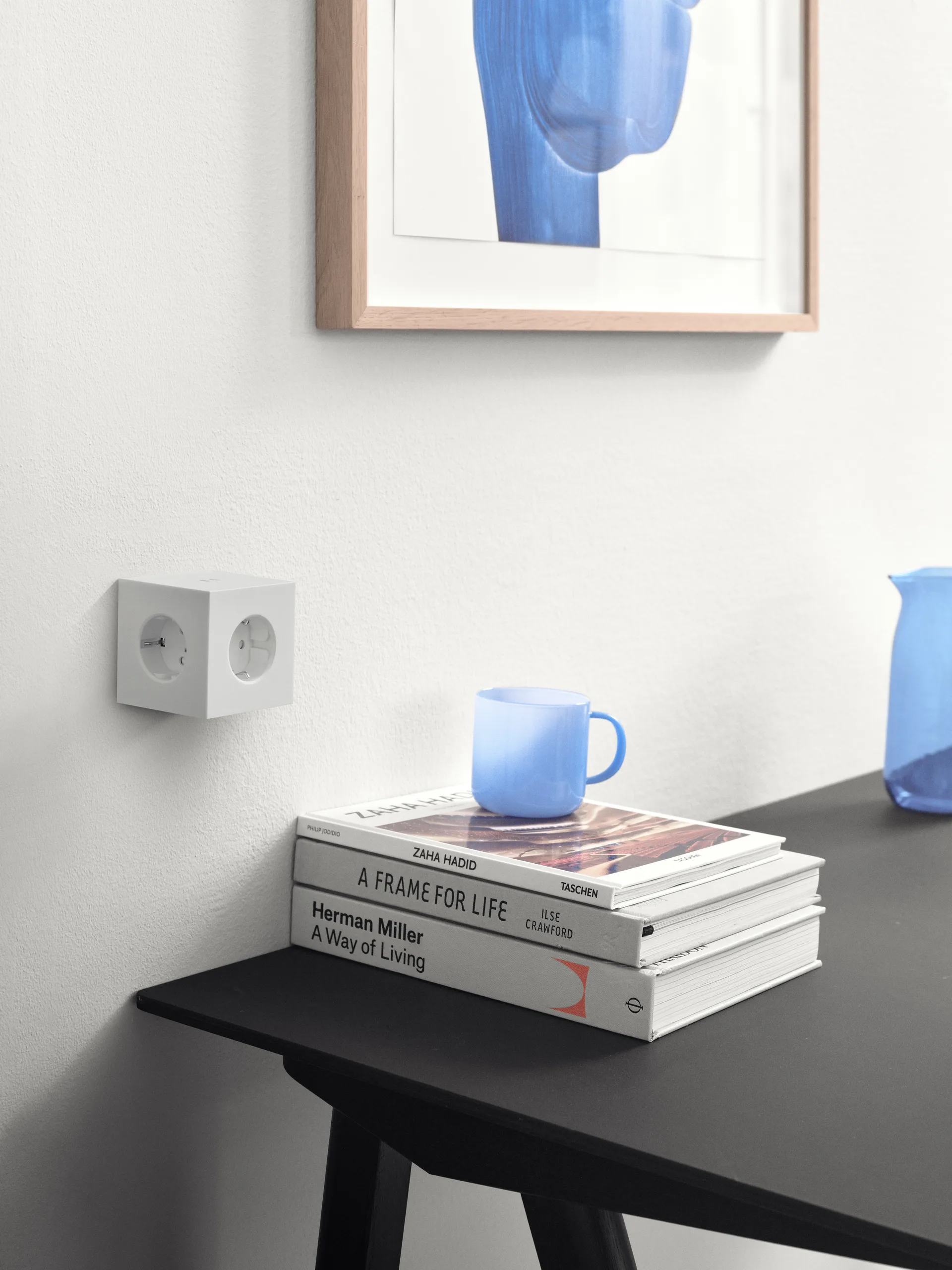 Square 1 socket USB-C 30W 1.8 m, White Martinelli Luce edition Avolt