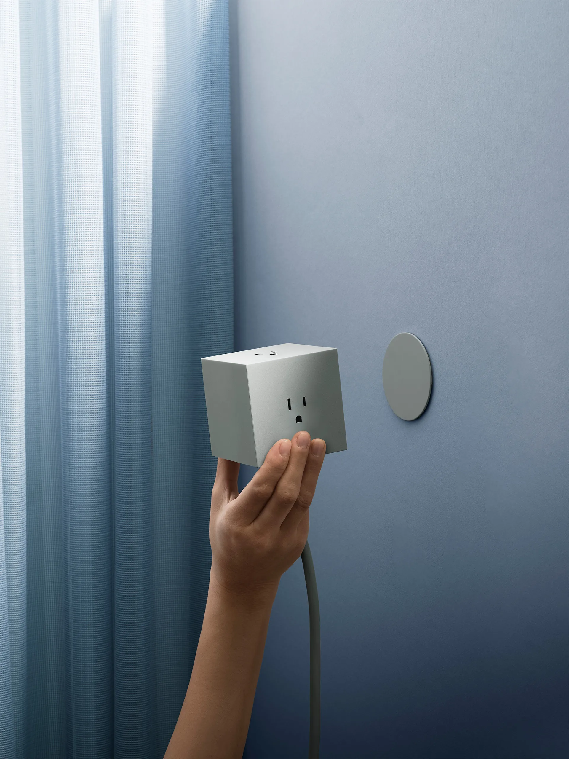 Square 1 UK power strip USB-C 30W 1.8 m, Gotland Gray Avolt