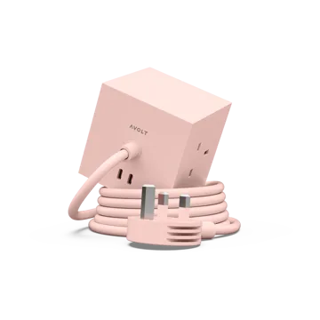 Square 1 UK power strip USB-C 30W 1.8 m - New Pink - Avolt