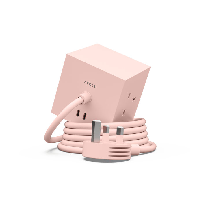 Square 1 UK power strip USB-C 30W 1.8 m - New Pink - Avolt