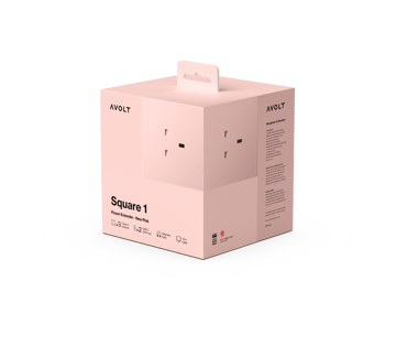 Square 1 UK power strip USB-C 30W 1.8 m - New Pink - Avolt