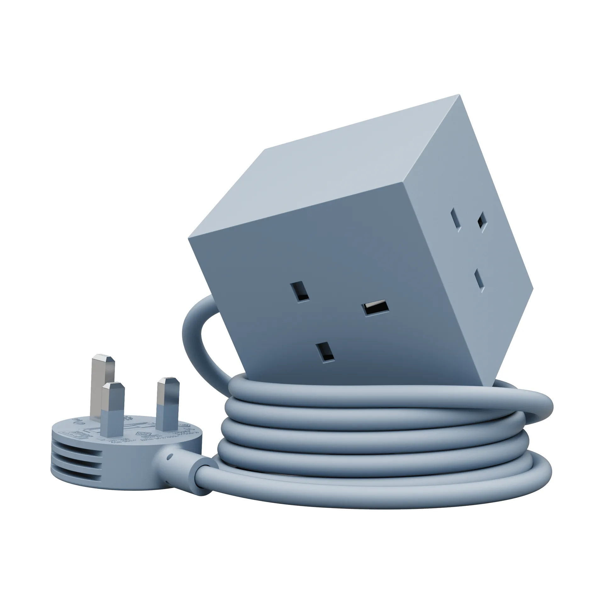 Square 1 UK power strip USB-C 30W 1.8 m, Shark Blue Avolt