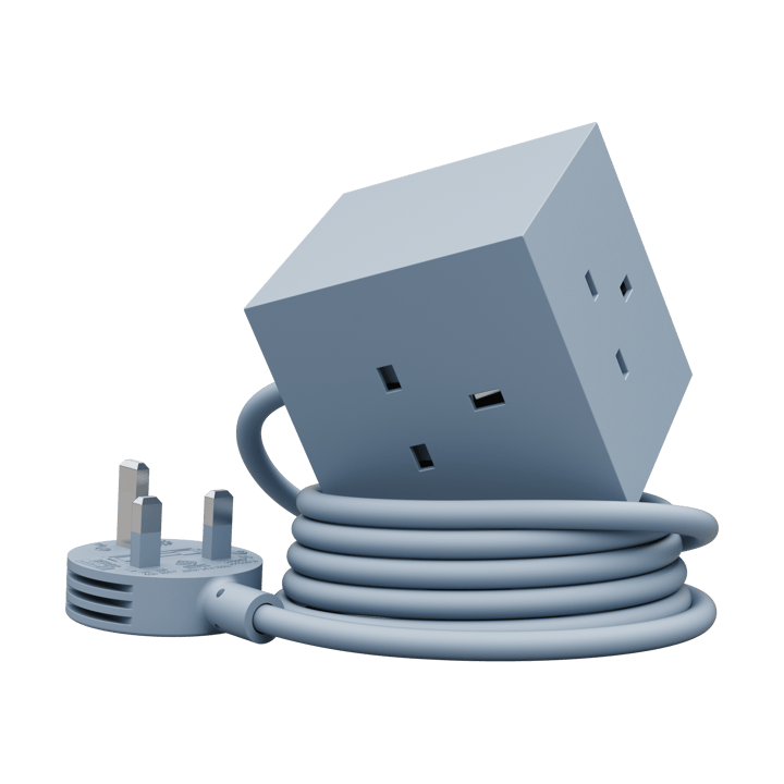 Square 1 UK power strip USB-C 30W 1.8 m, Shark Blue Avolt