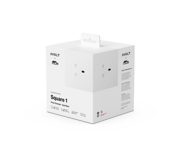 Square 1 UK power strip USB-C 30W 1.8 m - White Martinelli Luce edition - Avolt
