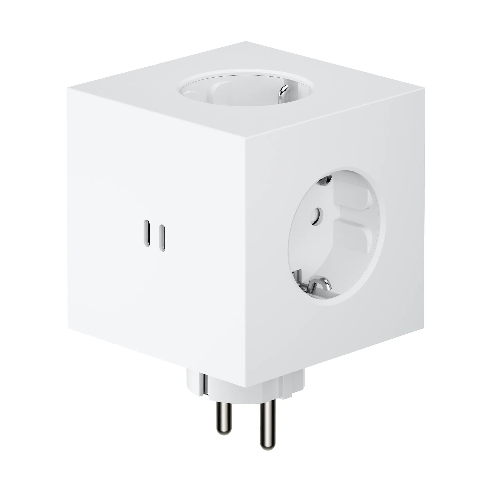 Square 2 outlet, Martinelli Luce Opal White Avolt