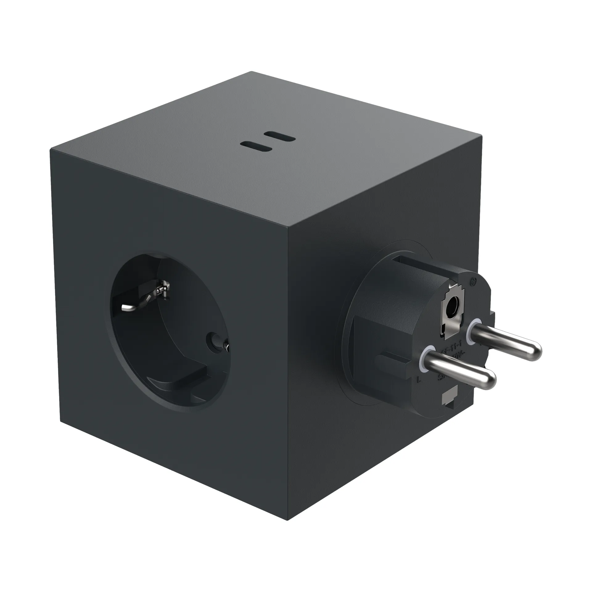 Square 2 outlet, Stockholm Black Avolt