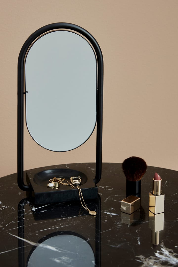 ANGUI table mirror 17.2x35 cm, Black/black AYTM