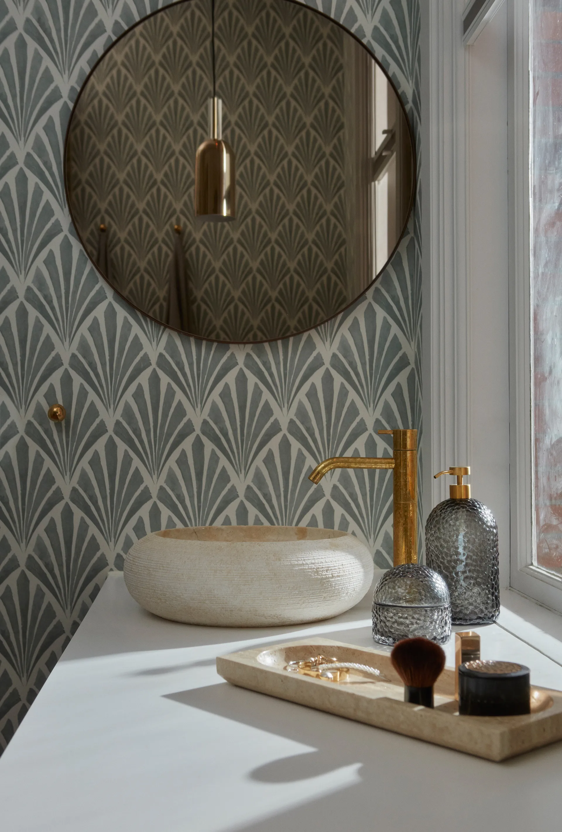 Circum mirror small, Brown AYTM