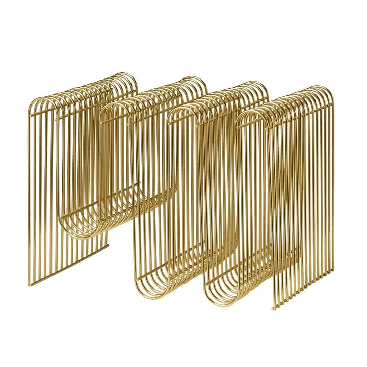 Curva newspaper stand - brass - AYTM