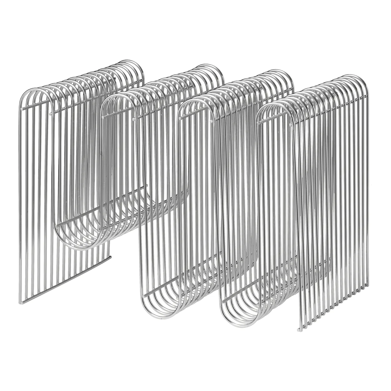 AYTM Curva newspaper stand silver | Scandinavian Design | Magazine racks | Silver-coloured