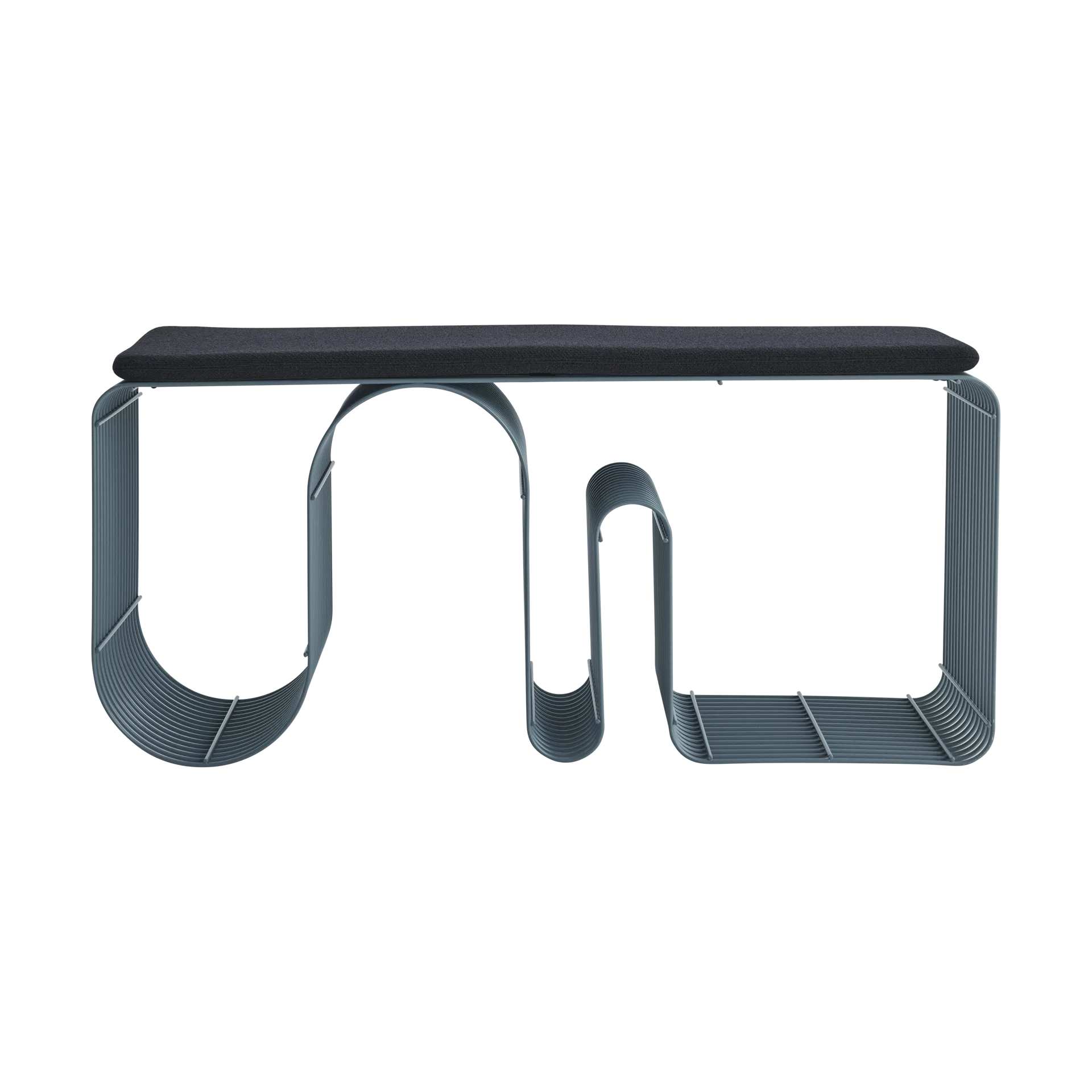 Curva seating bench 100 cm, Dusty blue AYTM