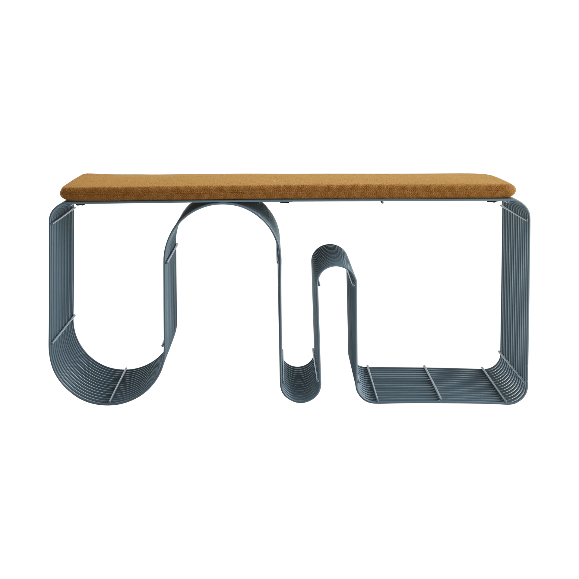 Curva seating bench 100 cm, Dusty blue AYTM