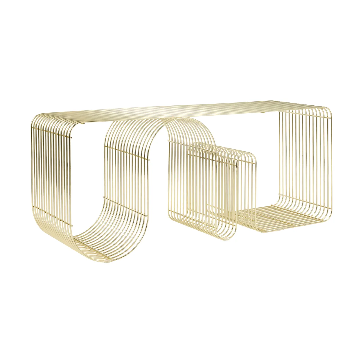 AYTM Curva seating bench 100 cm Gold | Scandinavian Design | Benches | Gold-coloured