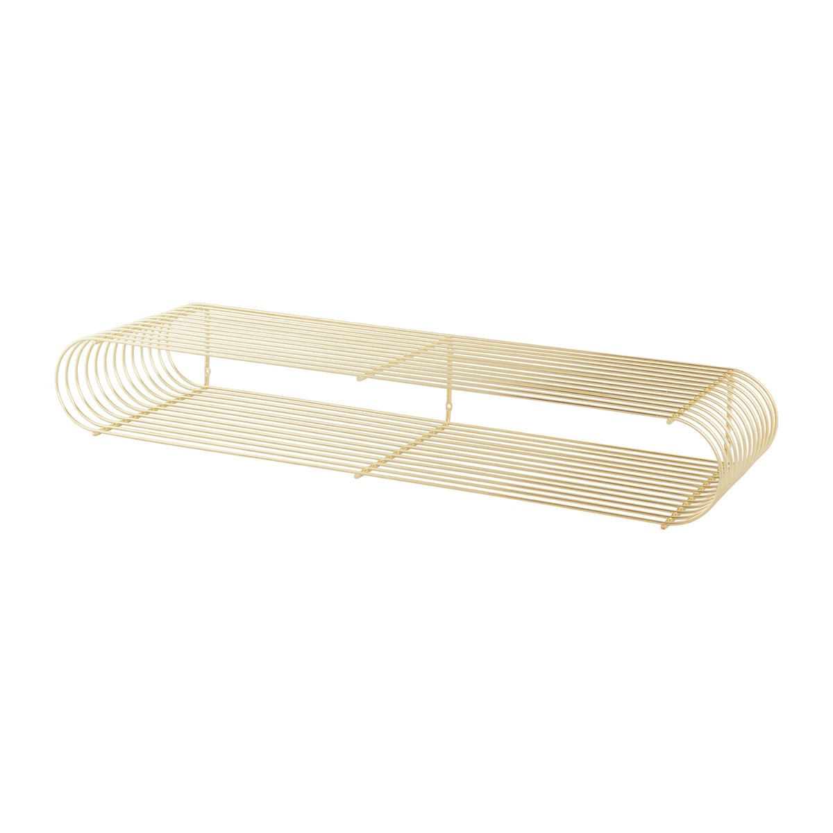 AYTM Curva shelf 80.4 cm Gold | Scandinavian Design | Shelves & shelving systems | Gold-coloured