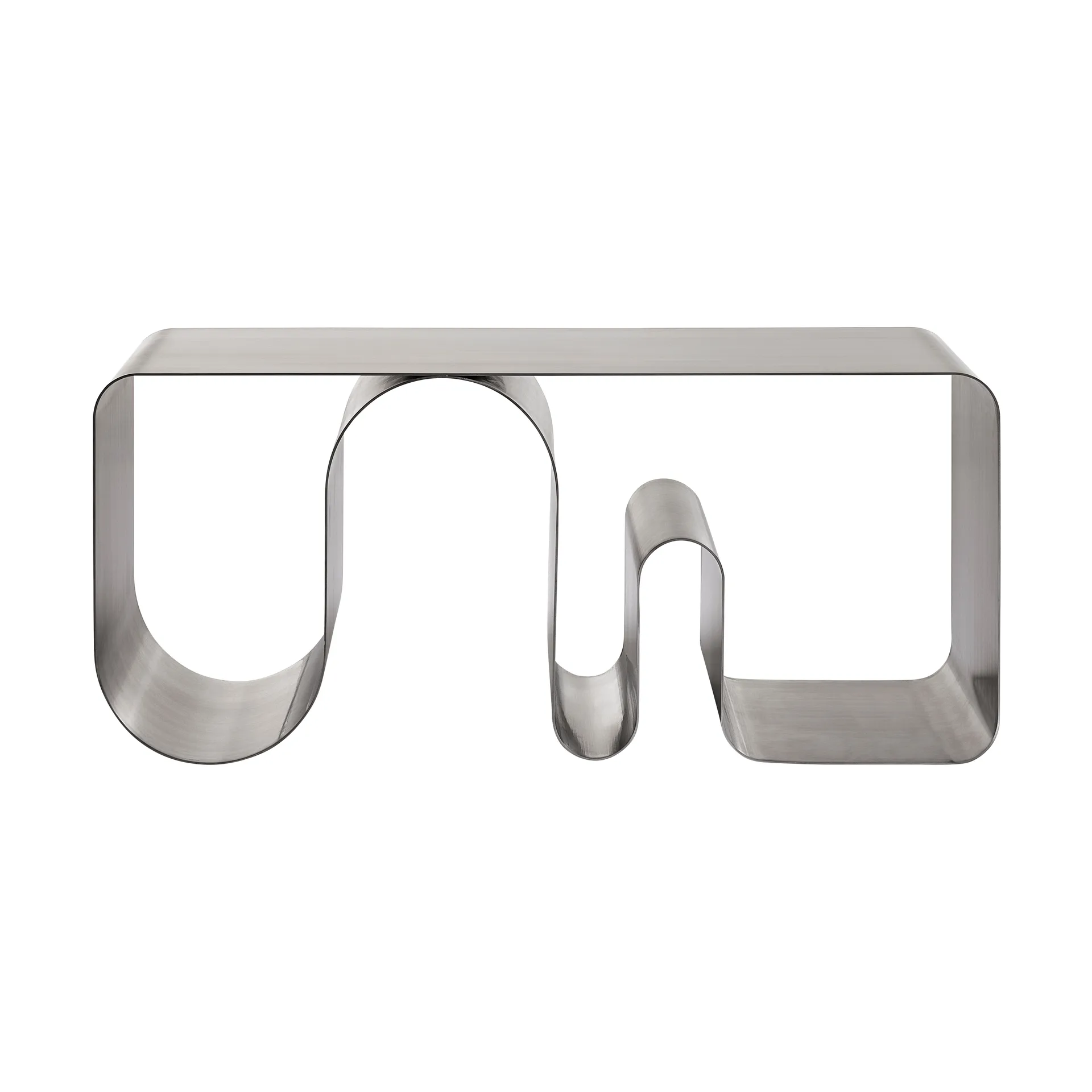 Curva solid bench, Silver-coloured, 100 cm AYTM