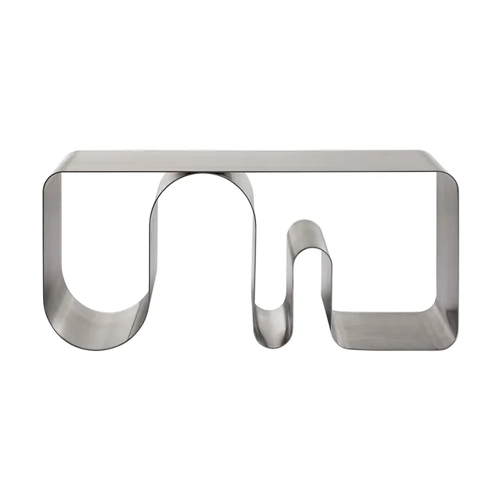 Curva solid bench - Silver-coloured, 100 cm - AYTM