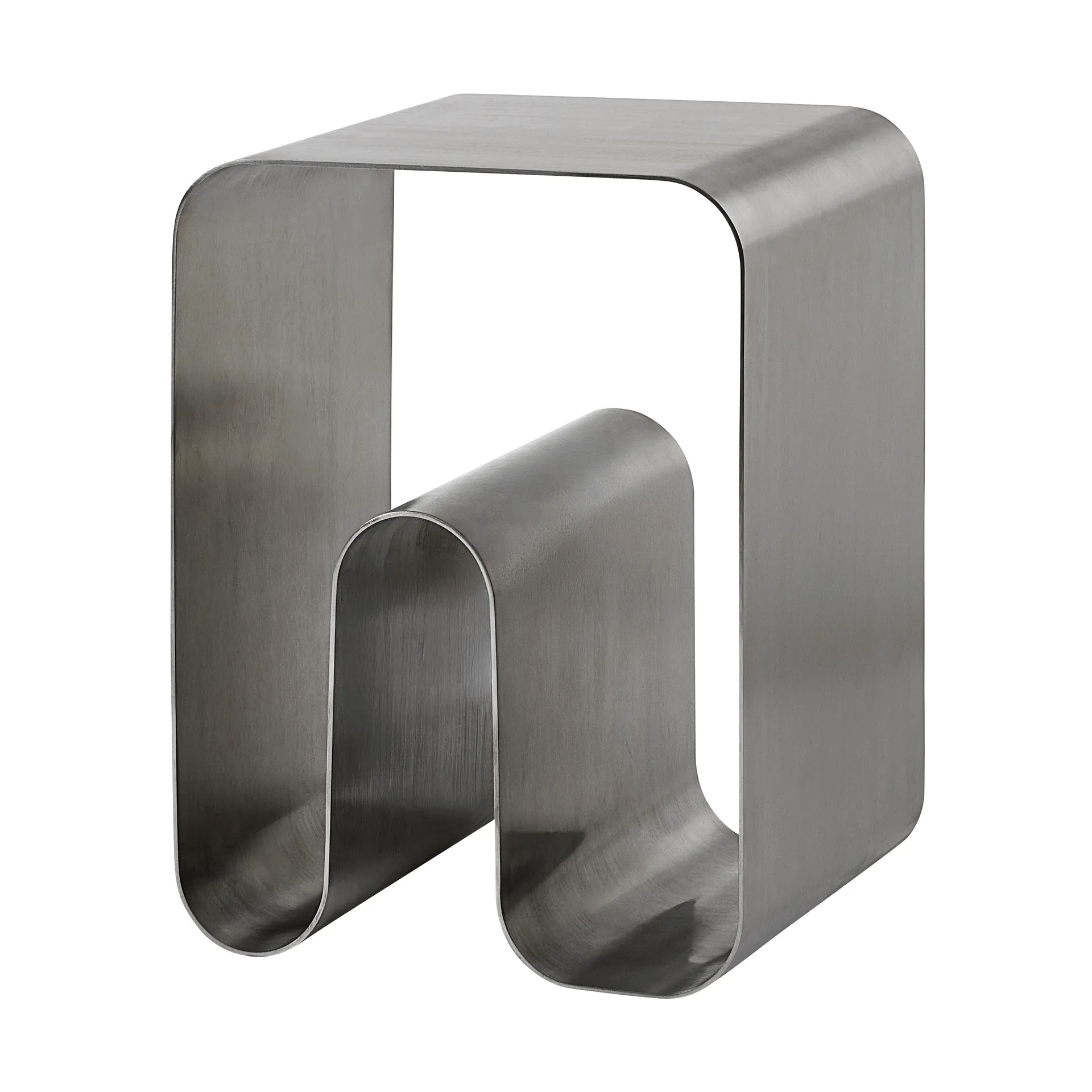 Curva solid stool, Silver, 32x32x43.2 cm AYTM