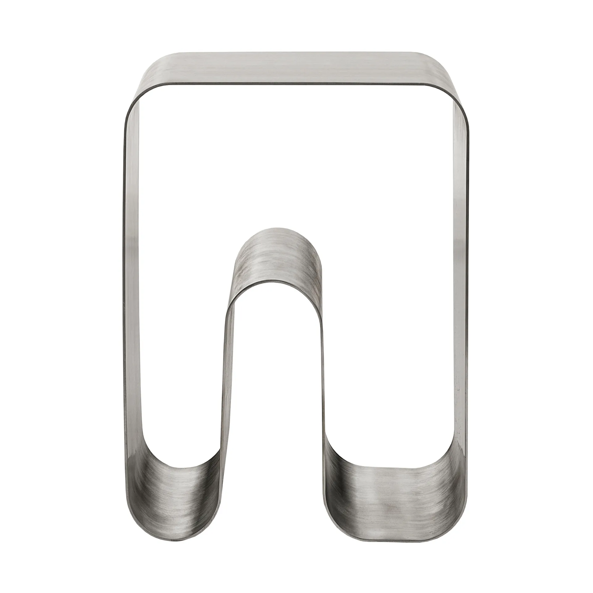 Curva solid stool, Silver, 32x32x43.2 cm AYTM
