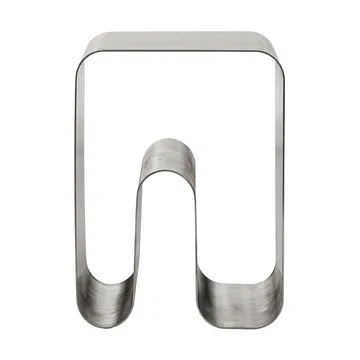 Curva solid stool - Silver, 32x32x43.2 cm - AYTM