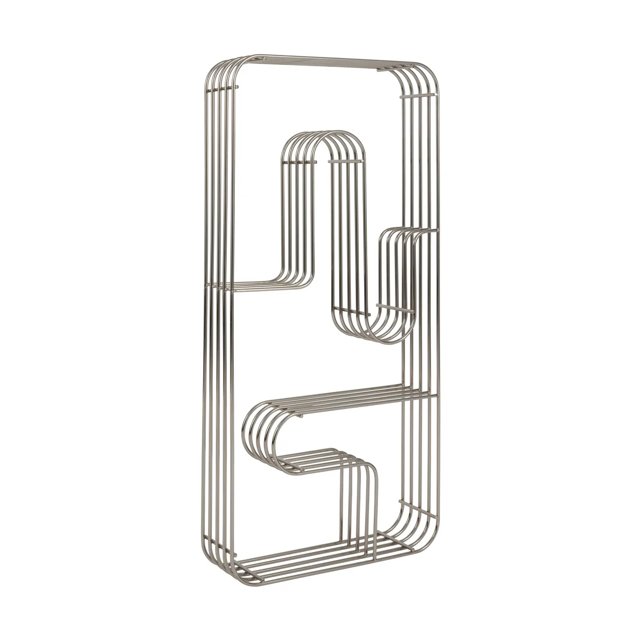 AYTM Curva wall shelf rectangular Silver | Scandinavian Design | Shelves & shelving systems | Black