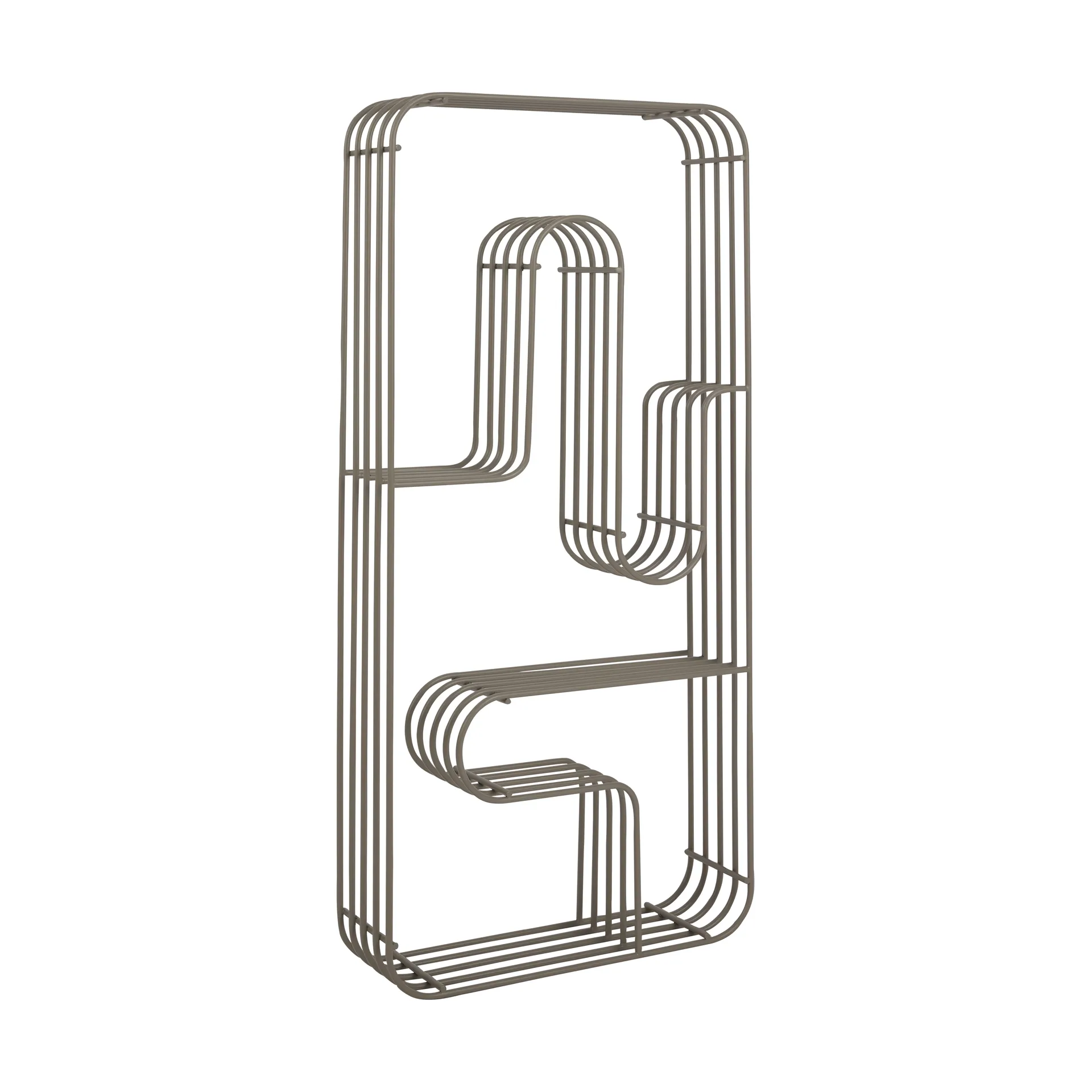 Curva wall shelf rectangular, Taupe AYTM