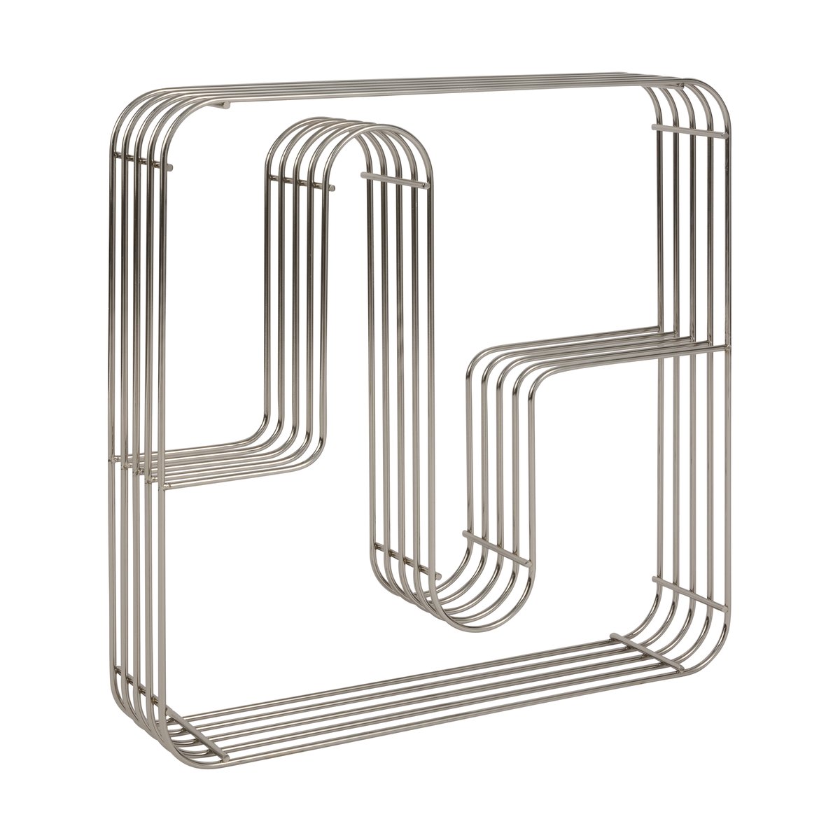 AYTM Curva wall shelf square Silver | Scandinavian Design | Shelves & shelving systems | Black