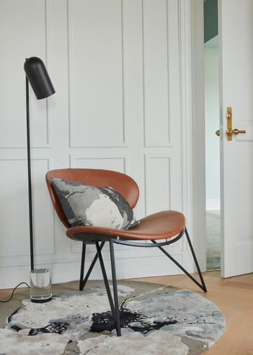 Floreo rug Ø130 cm - Gray-white. - AYTM