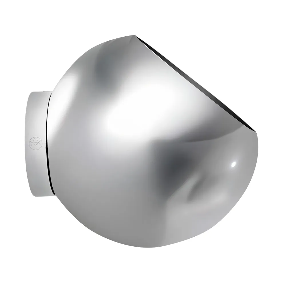 AYTM Globe flower pot vägg o17 cm Silver | Scandinavian Design | Flower pots | Silver-coloured