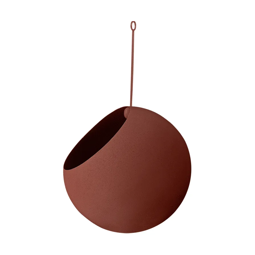 AYTM GLOBE hanging pot o17 cm h28 cm Gingerbread | Scandinavian Design | Flower pots | Brown