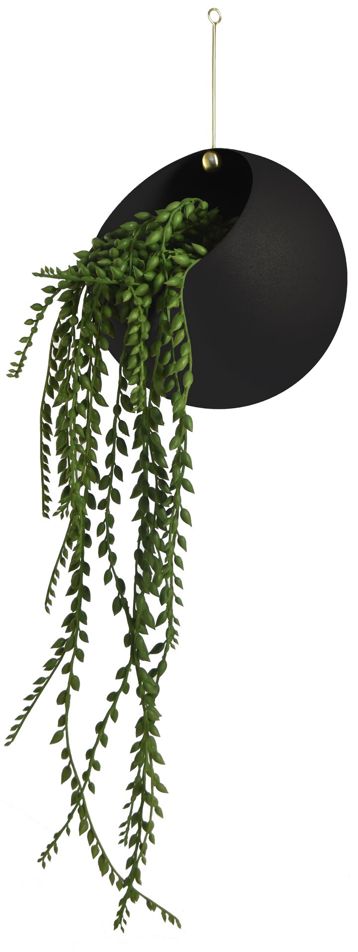 GLOBE hanging pot 21x32 cm - Black - AYTM
