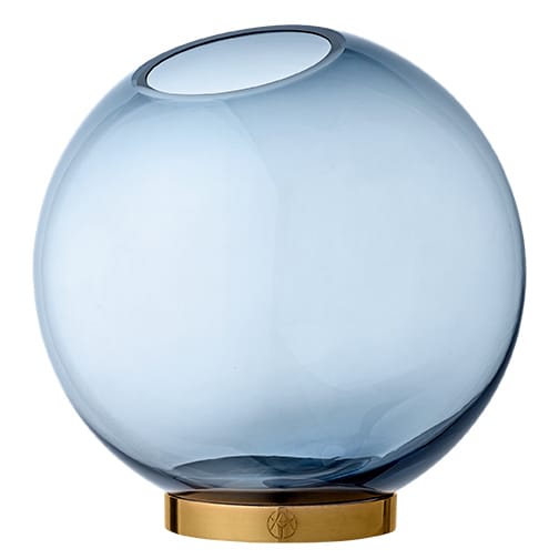 Globe vase large - dark blue-brass - AYTM