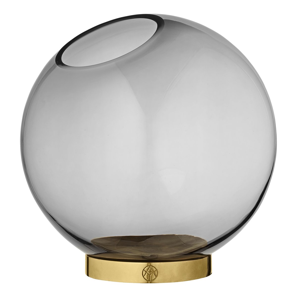 AYTM Globe vase medium black-brass | Scandinavian Design | Vases | Black