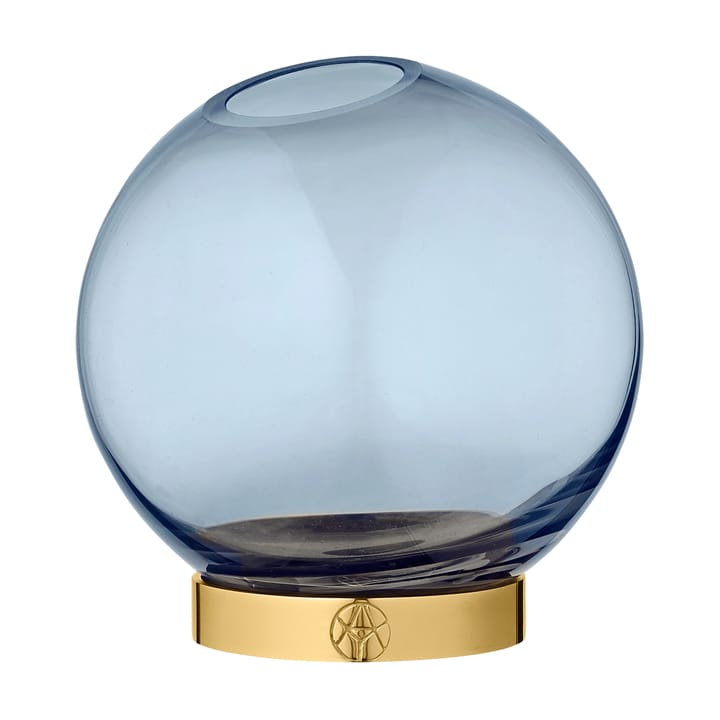 Globe vase medium - marine blue- gold - AYTM