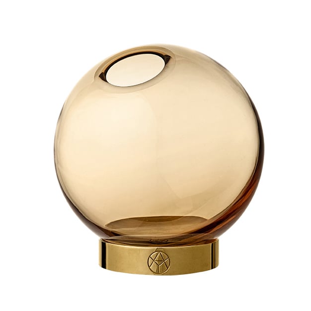 AYTM Globe vase small amber-gold | Scandinavian Design | Vases | Gold-coloured