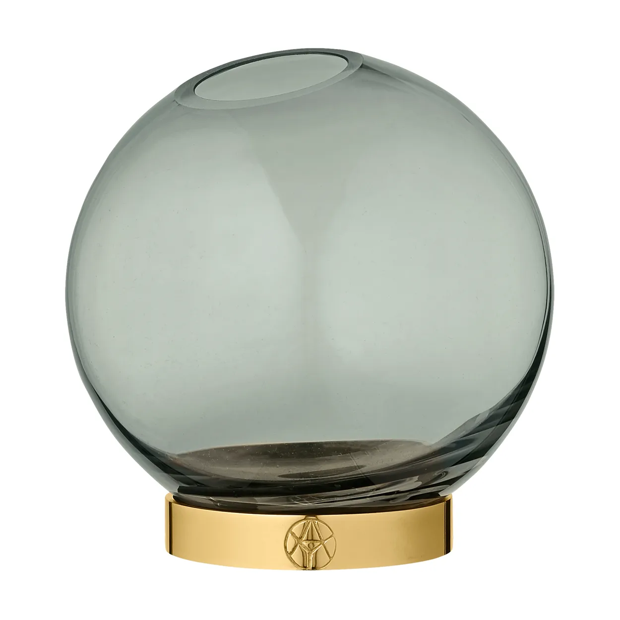 AYTM Globe vase small green-brass | Scandinavian Design | Vases | Green