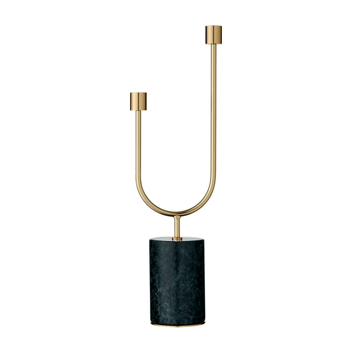 Grasil candle holder - green-brass - AYTM