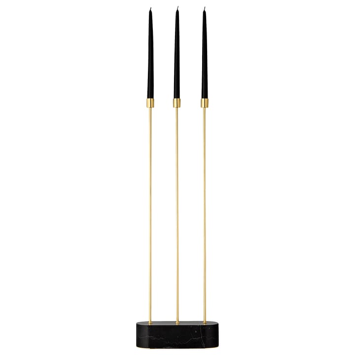 Grasil floor candle sticks - black-gold - AYTM