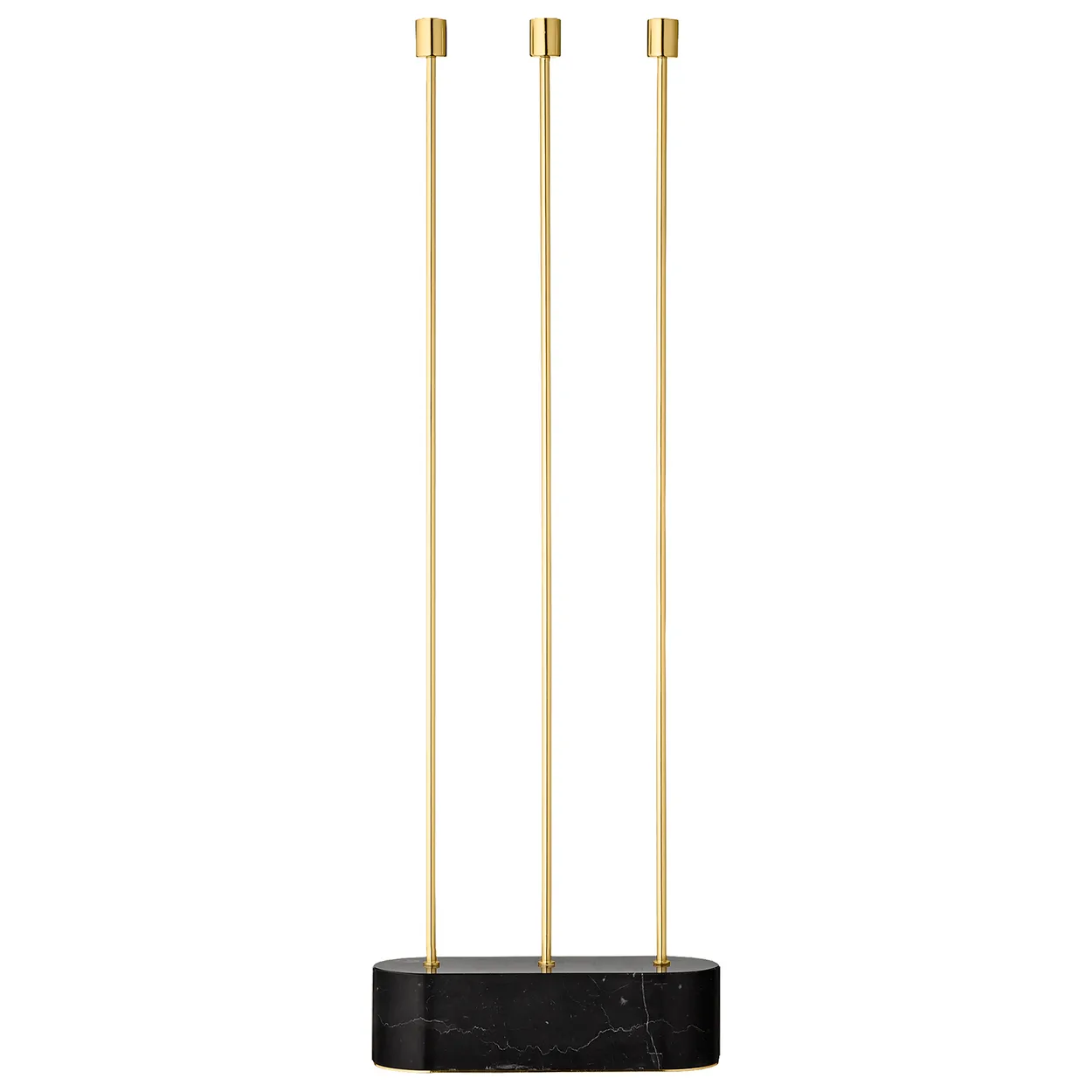 AYTM Grasil floor candle sticks black-gold | Scandinavian Design | Candle holders | Gold-coloured