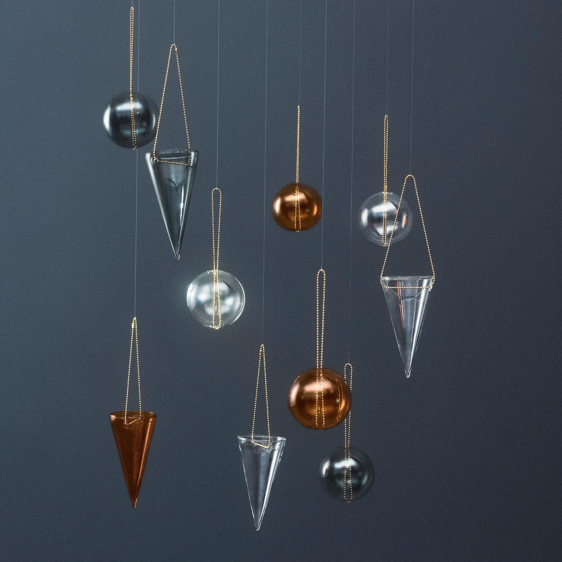 Monili Christmas tree bauble, amber AYTM